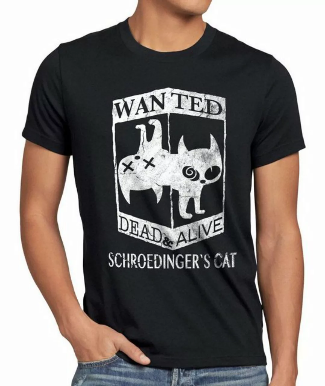 style3 Print-Shirt Herren T-Shirt Wanted Schroedingers Katze big sheldon ba günstig online kaufen