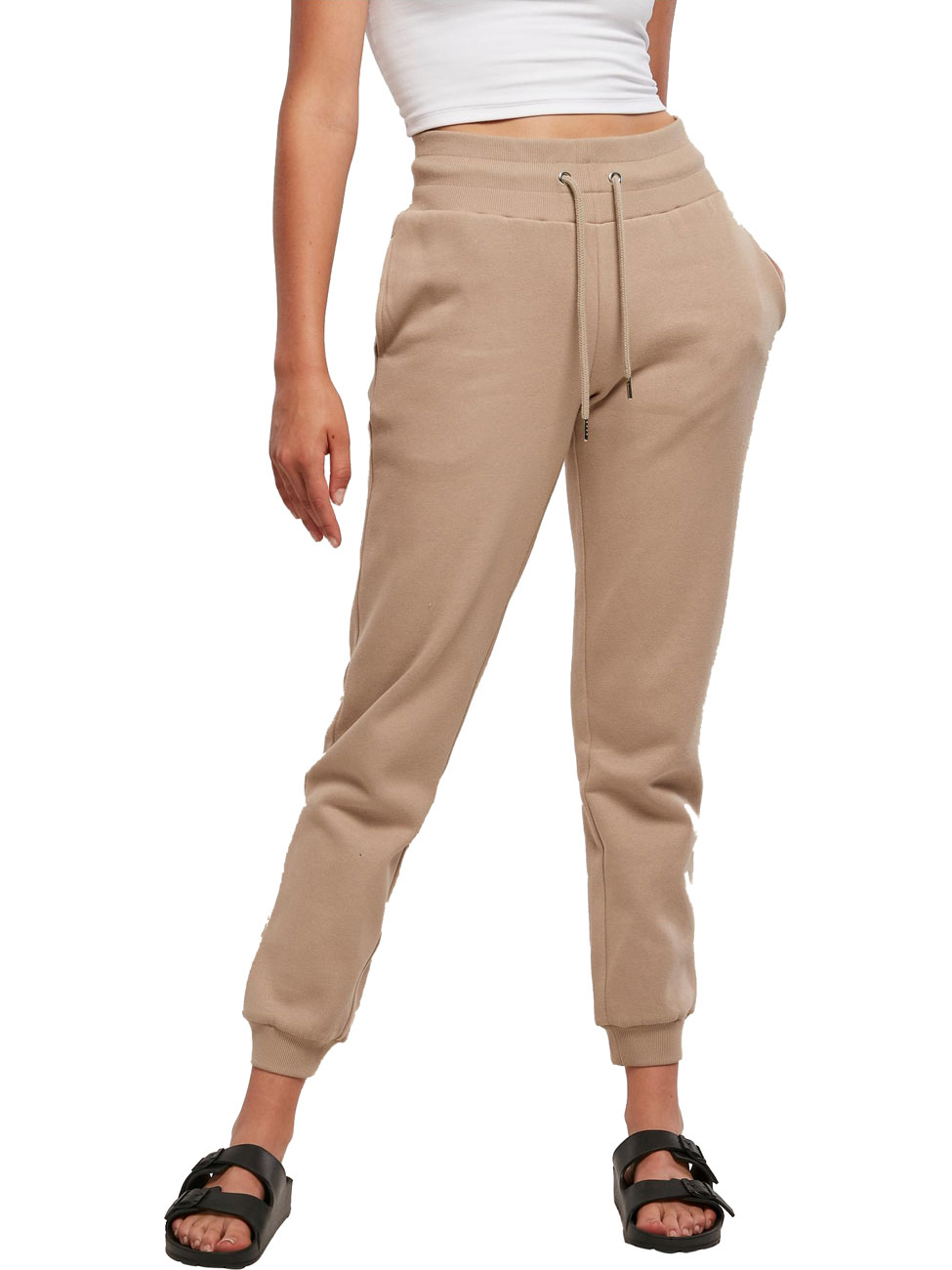 Urban Classics Damen Sweatpant ORGANIC HIGH WAIST - Regular Fit günstig online kaufen