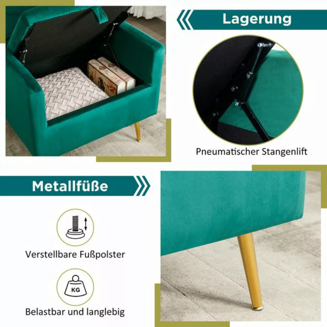 MC Star Sofa Moderner, minimalistischer Samtstuhl, Sessel, Ottomane mit Sta günstig online kaufen