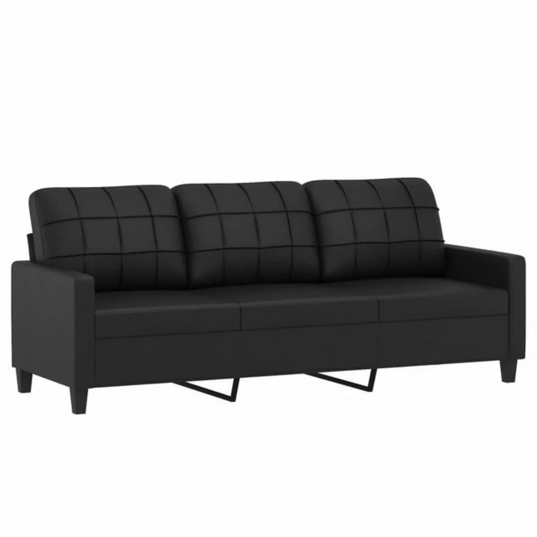 vidaXL Sofa 3-Sitzer-Sofa Couch Schwarz 180 cm Kunstleder günstig online kaufen