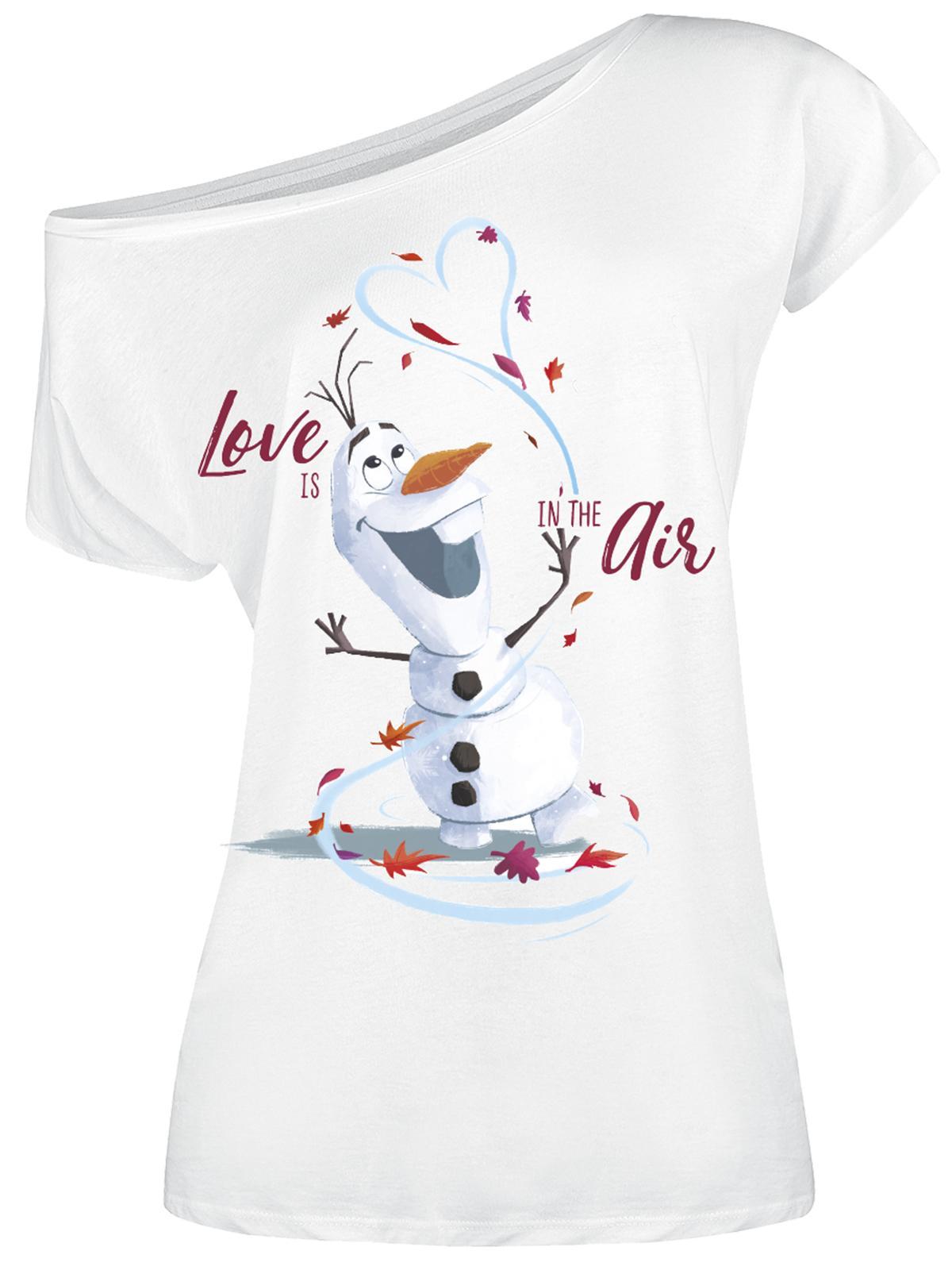 Frozen - Die Eiskönigin Love Is In The Air Damen Loose-Shirt weiss günstig online kaufen