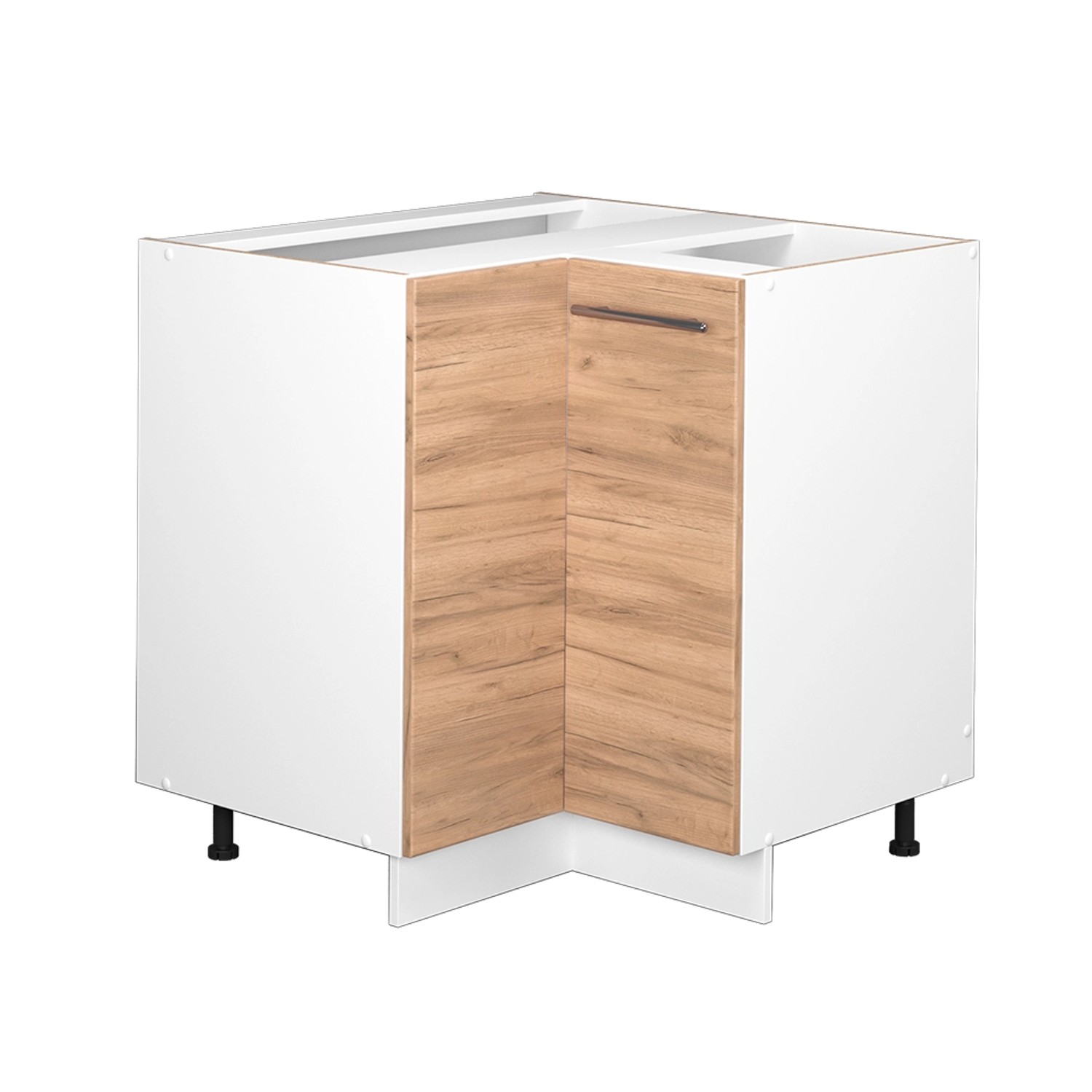 Vicco Eckunterschrank Fame-Line, Goldkraft Eiche/Weiß, 80.5 günstig online kaufen