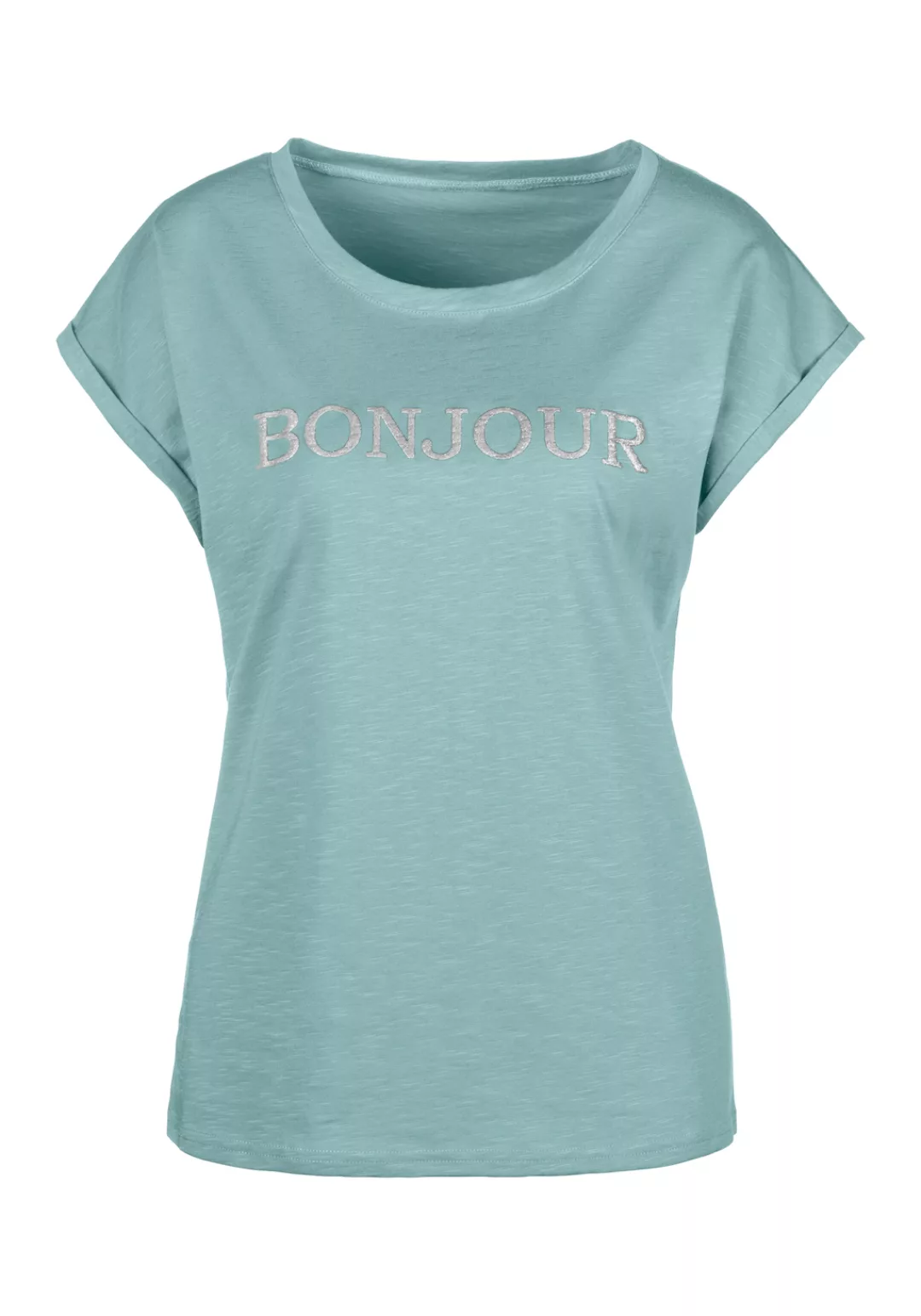 Vivance T-Shirt "mit Frontdruck "Bonjour"", aus weicher Baumwoll-Qualität günstig online kaufen