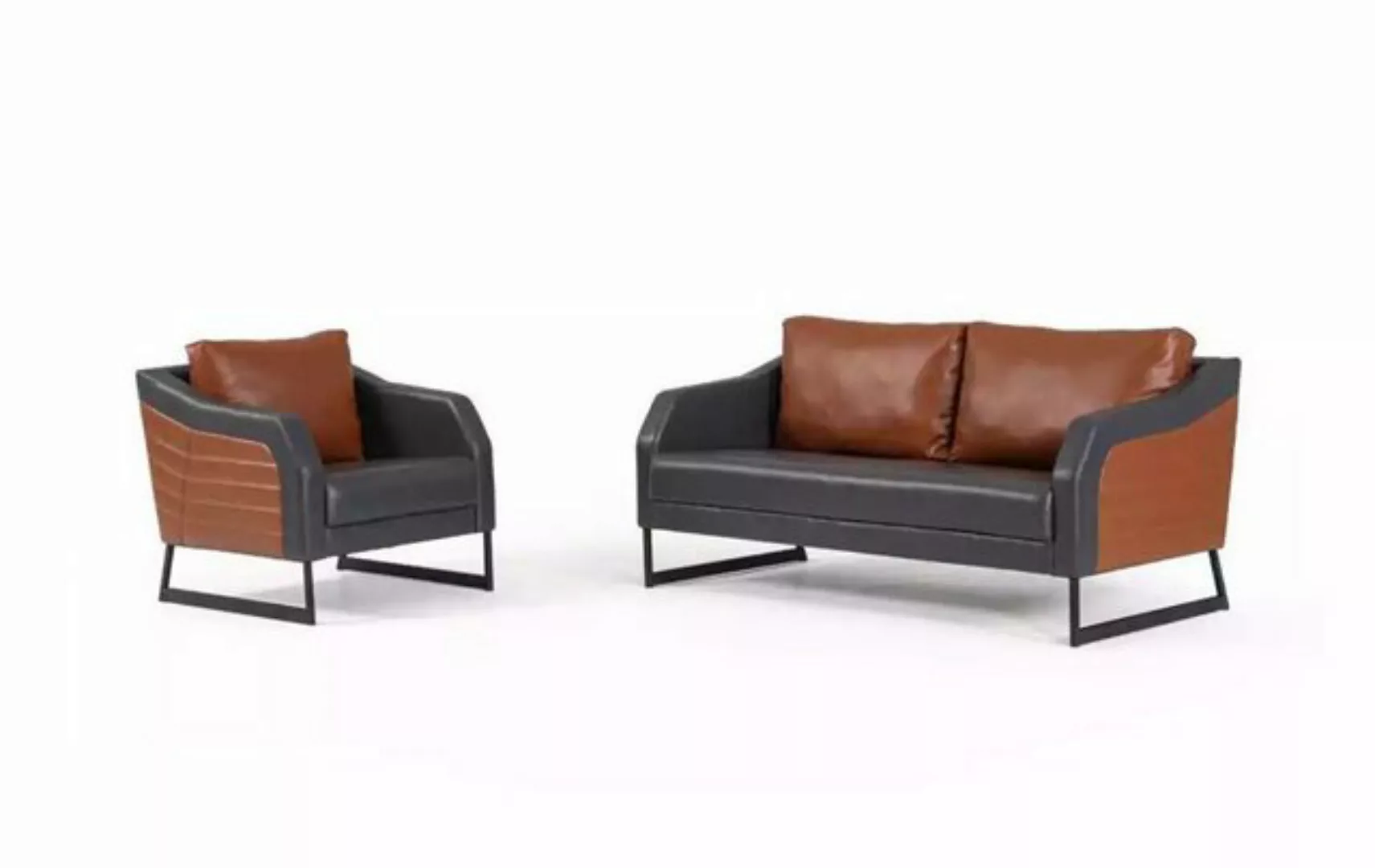 JVmoebel Sofa Büro Sofagarnitur Zweisitzer Sessel Luxus Couch-Set Designer, günstig online kaufen