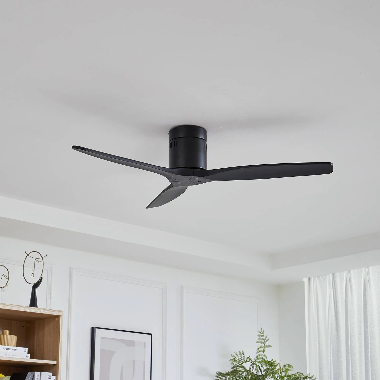 Lucande Deckenventilator Vindur, schwarz, DC, leise, 132 cm günstig online kaufen