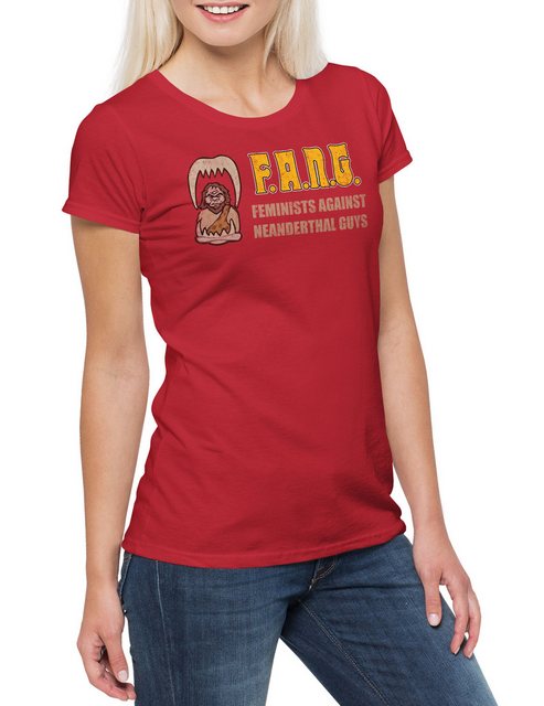 Urban Backwoods Print-Shirt F.A.N.G. Damen T-Shirt Al Fang Feminists Marrie günstig online kaufen