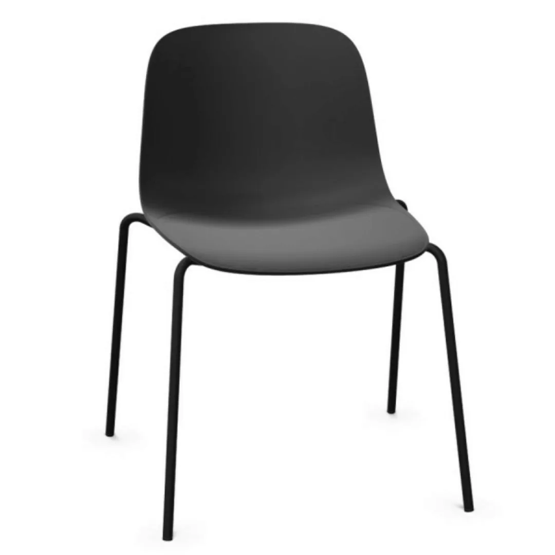 lapalma SEELA S311 | Kunststoffstuhl | Küchenstuhl | Kantinenstuhl | Schwar günstig online kaufen