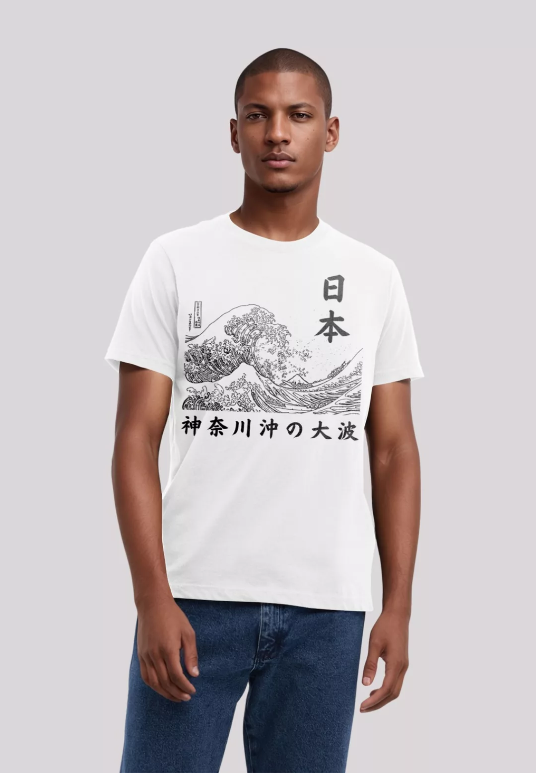 F4NT4STIC T-Shirt "Kanagawa Welle Golden Gai", Premium Qualität günstig online kaufen