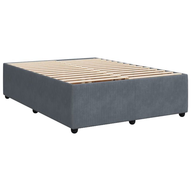 vidaXL Bettgestell Bettgestell Dunkelgrau 140x200 cm Samt Bett Bettgestell günstig online kaufen