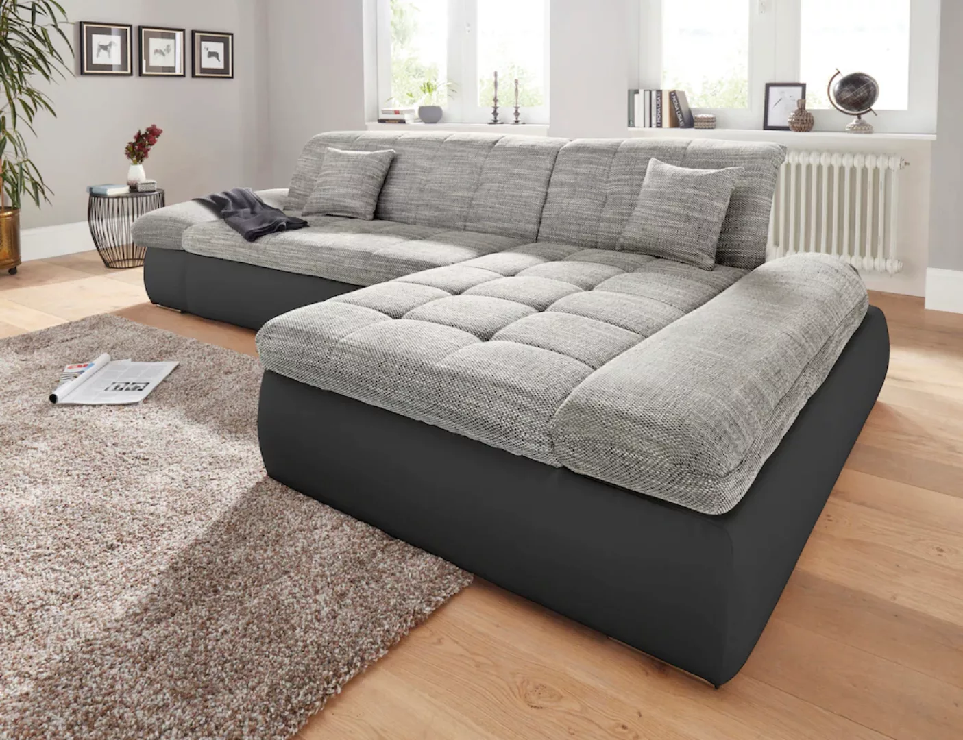 DOMO collection Ecksofa "Moric Luxus - B/T/H 300/172/80 cm, XXL-Format", L- günstig online kaufen