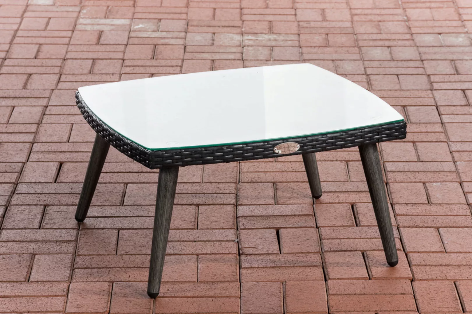 Tisch Ameland Flachrattan 30 cm schwarz günstig online kaufen
