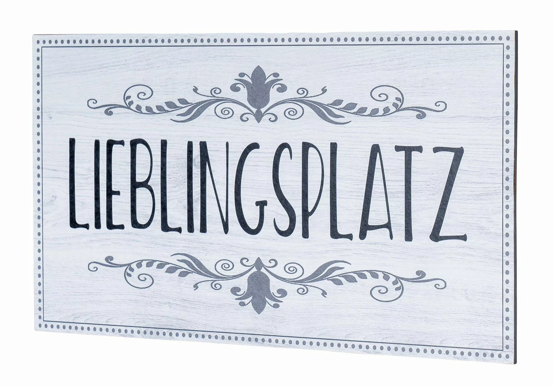 Levandeo® Wandbild, Wandbild 40x20cm Lieblingsplatz Spruch günstig online kaufen