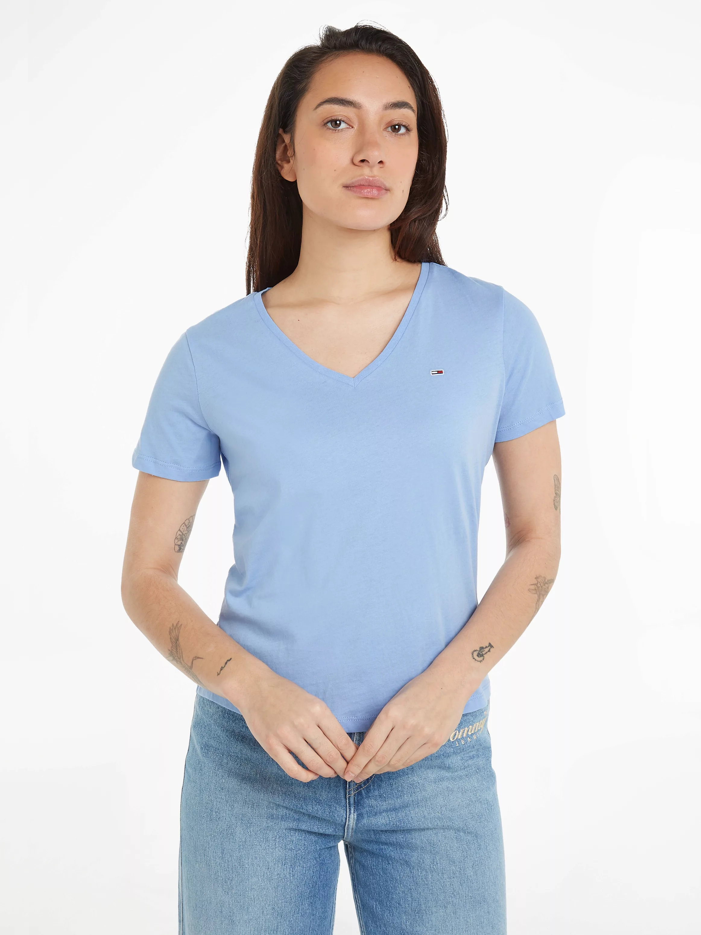 Tommy Jeans V-Shirt "TJW 2PACK SLIM SOFT V NECK TEE", (Packung, 2 tlg., 2er günstig online kaufen
