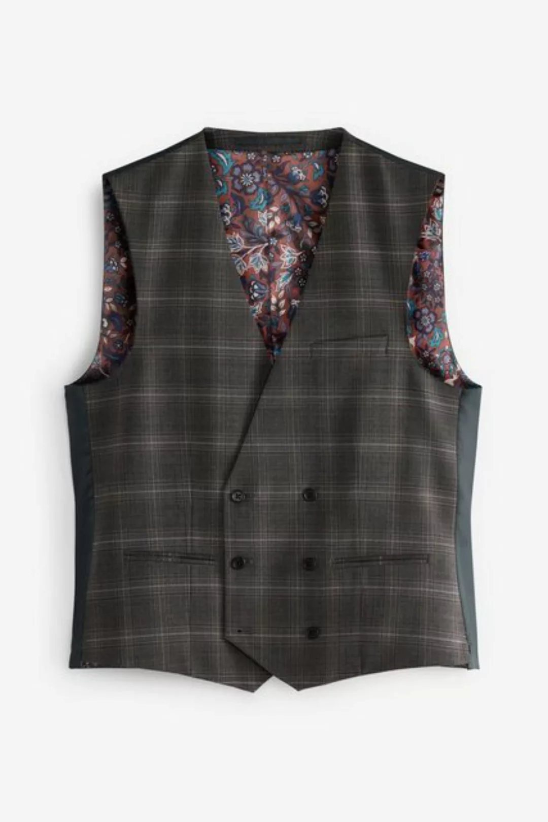 Next Anzugweste Karierter Anzug aus Wollgemisch: Weste (1-tlg) günstig online kaufen