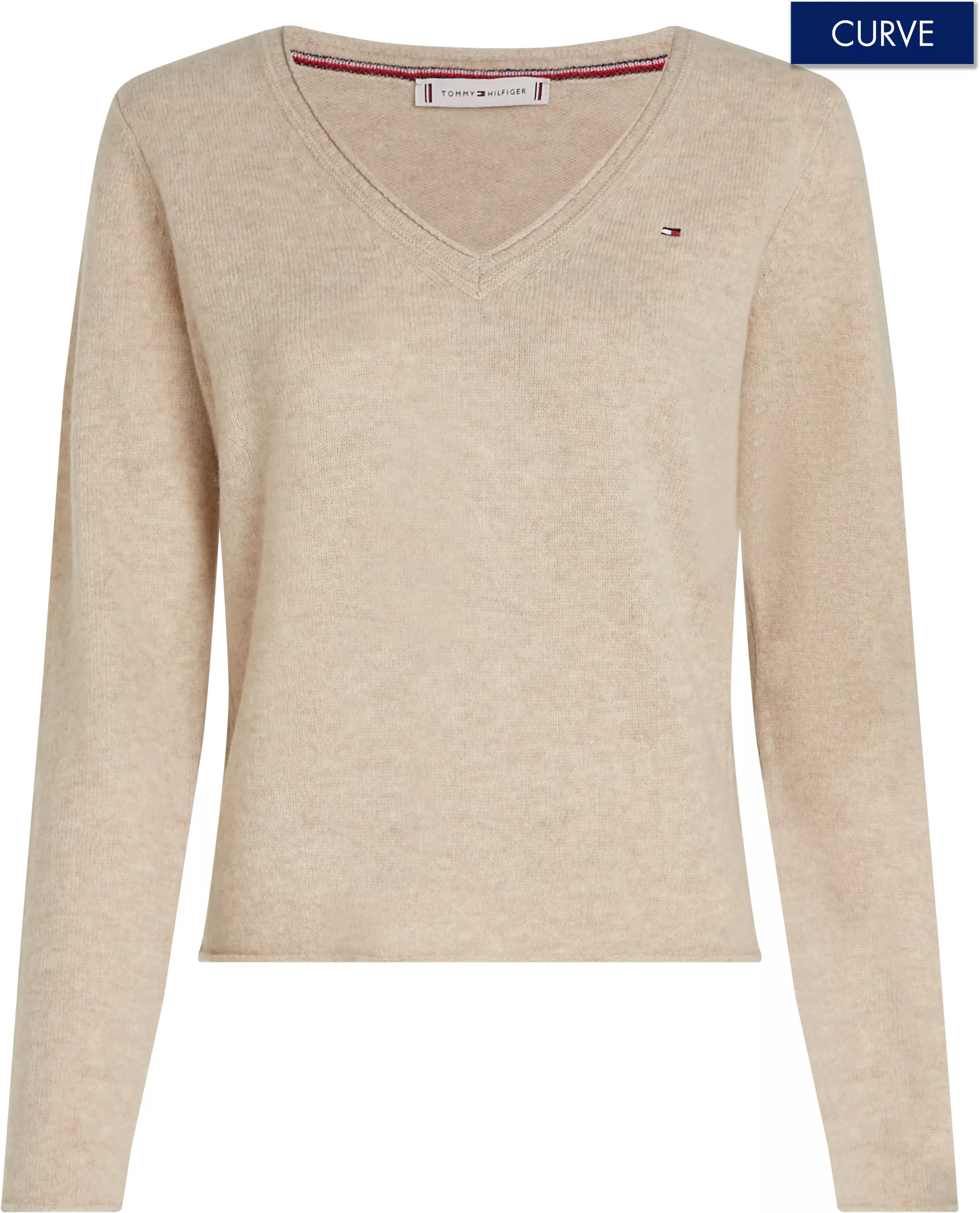 Tommy Hilfiger Curve V-Ausschnitt-Pullover CRV SOFT WOOL V-NK SWEATER in Gr günstig online kaufen