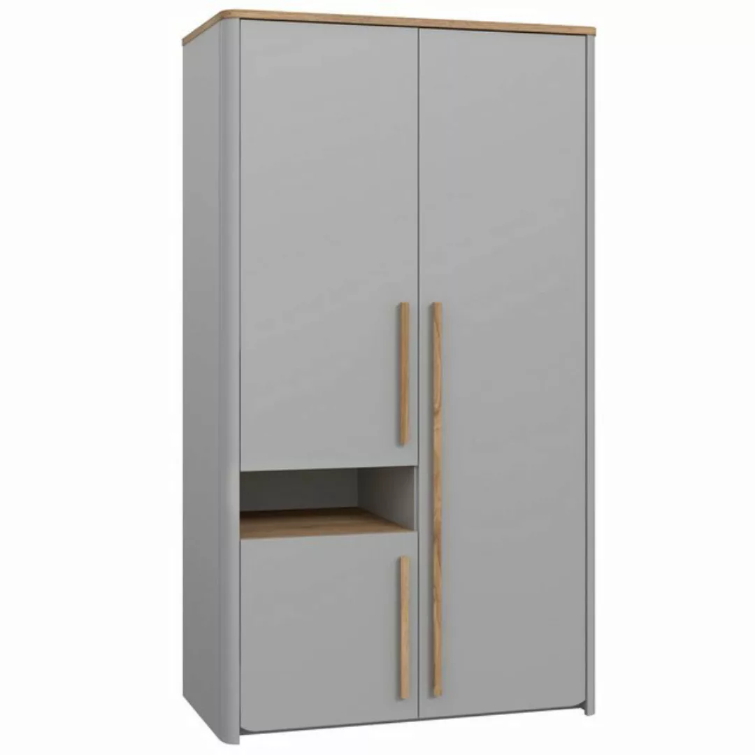 expendio Kleiderschrank Selim 5 grau / Catania Oak Nb. 109x195x59 cm günstig online kaufen