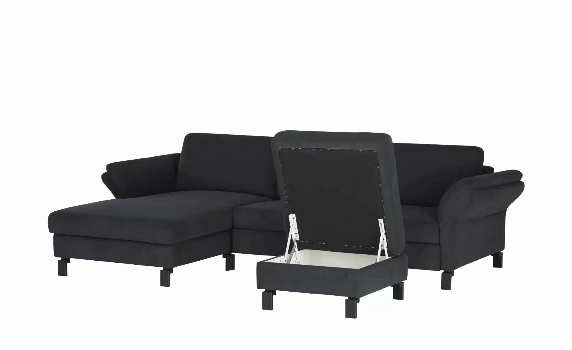 Ecksofa  Medium ¦ schwarz ¦ Maße (cm): B: 250 H: 78 T: 162 Polstermöbel > S günstig online kaufen