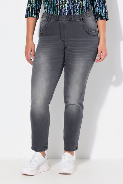 Ulla Popken Regular-fit-Jeans Jeggings Sienna Slim Elastikbund Gürtelschlau günstig online kaufen