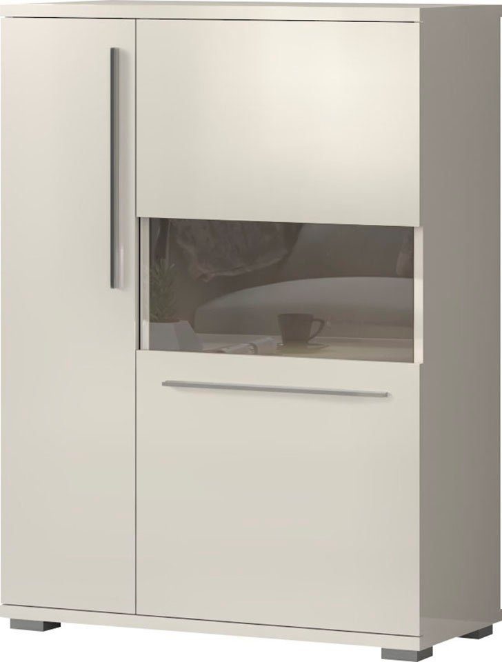 Places of Style Highboard "Piano Vitrine", (H/B/T): 123/90/40,2cm), UV lack günstig online kaufen