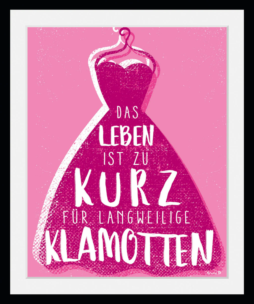 queence Bild "Pinkes Kleid", Sprüche & Texte-Humor-Mode-Fashion-Motivations günstig online kaufen