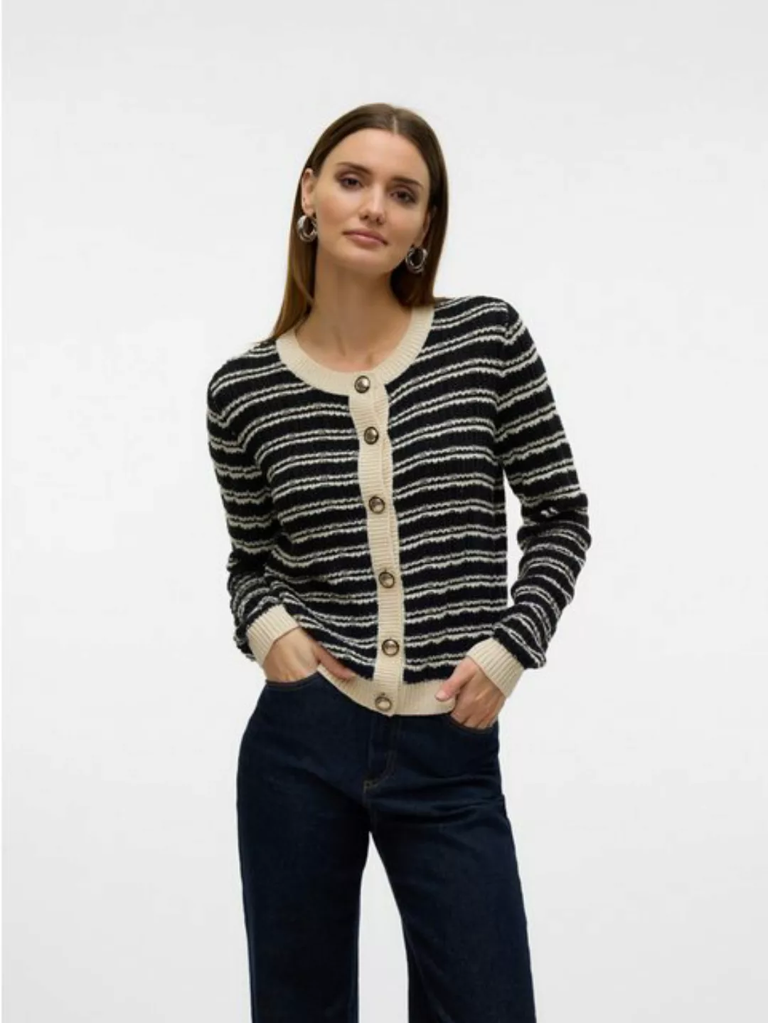 Vero Moda Strickjacke VMCHARLOT LS O-NECK CARDIGAN NOOS günstig online kaufen