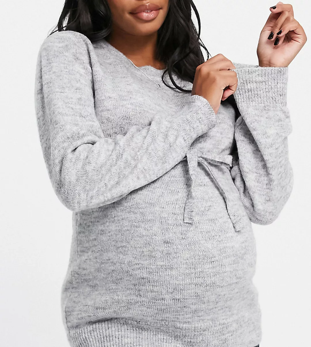 Mamalicious Maternity – Pullover in Grau günstig online kaufen