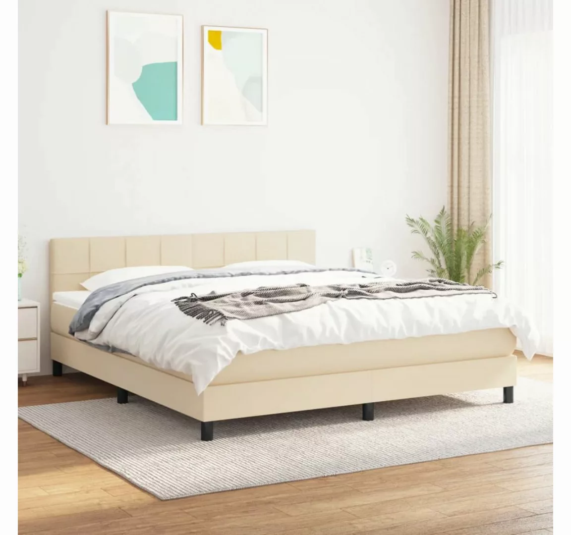 vidaXL Boxspringbett Bett Boxspringbett mit Matratze und LED Stoff (160 x 2 günstig online kaufen