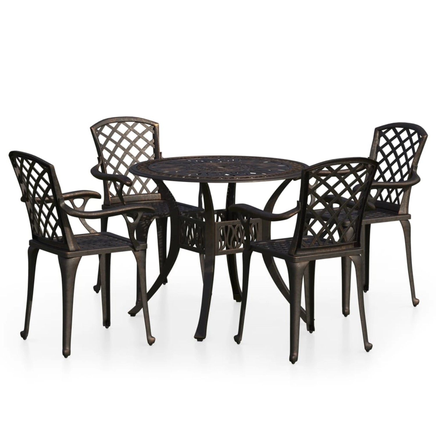 5-tlg. Bistro-set Aluminiumguss Bronzen günstig online kaufen