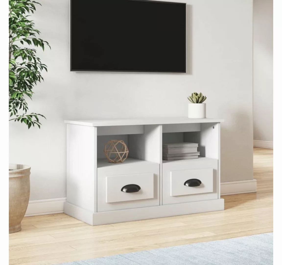 vidaXL TV-Schrank TV-Schrank Weiß 80x35x50 cm Holzwerkstoff günstig online kaufen