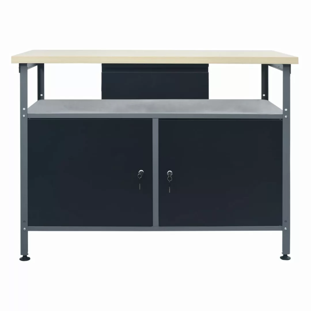 Werkbank Schwarz 160×60×85 Cm Stahl günstig online kaufen