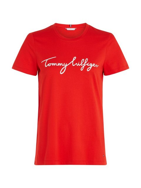 Tommy Hilfiger T-Shirt REG C-NK SIGNATURE TEE SS mit Logoschriftzug günstig online kaufen