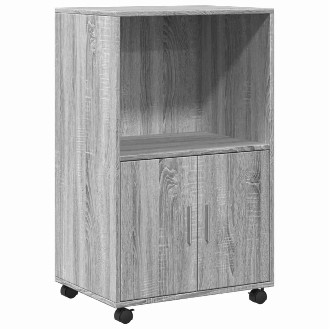 vidaXL Sideboard Rollschrank Grau Sonoma 55x40x91 günstig online kaufen