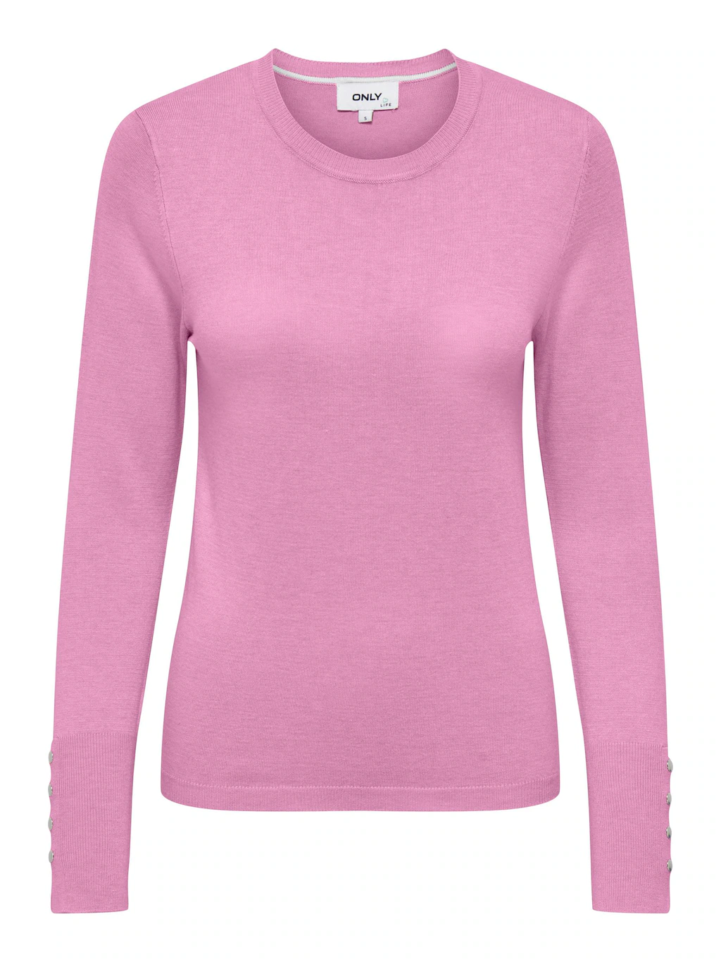 ONLY Rundhalspullover "ONLJULIE LIFE LS BUTTON O-NECK CC KNT" günstig online kaufen