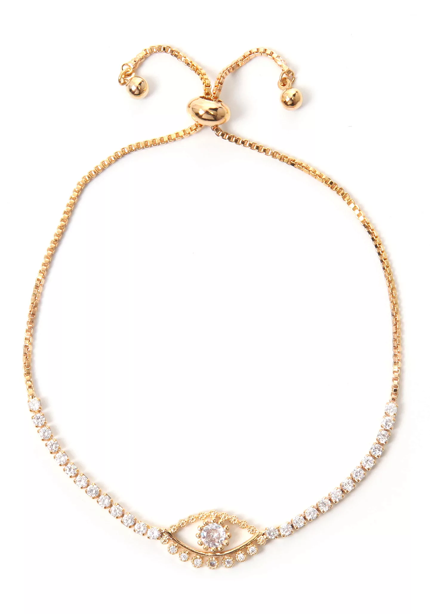 Firetti Armband "magsiches Auge, vergoldet, symbolisch", mit Strasssteinen günstig online kaufen