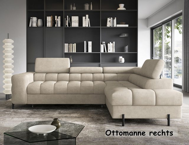 Möbel für Dich Ecksofa Ferucce 276x200x72-93 cm L-Form günstig online kaufen