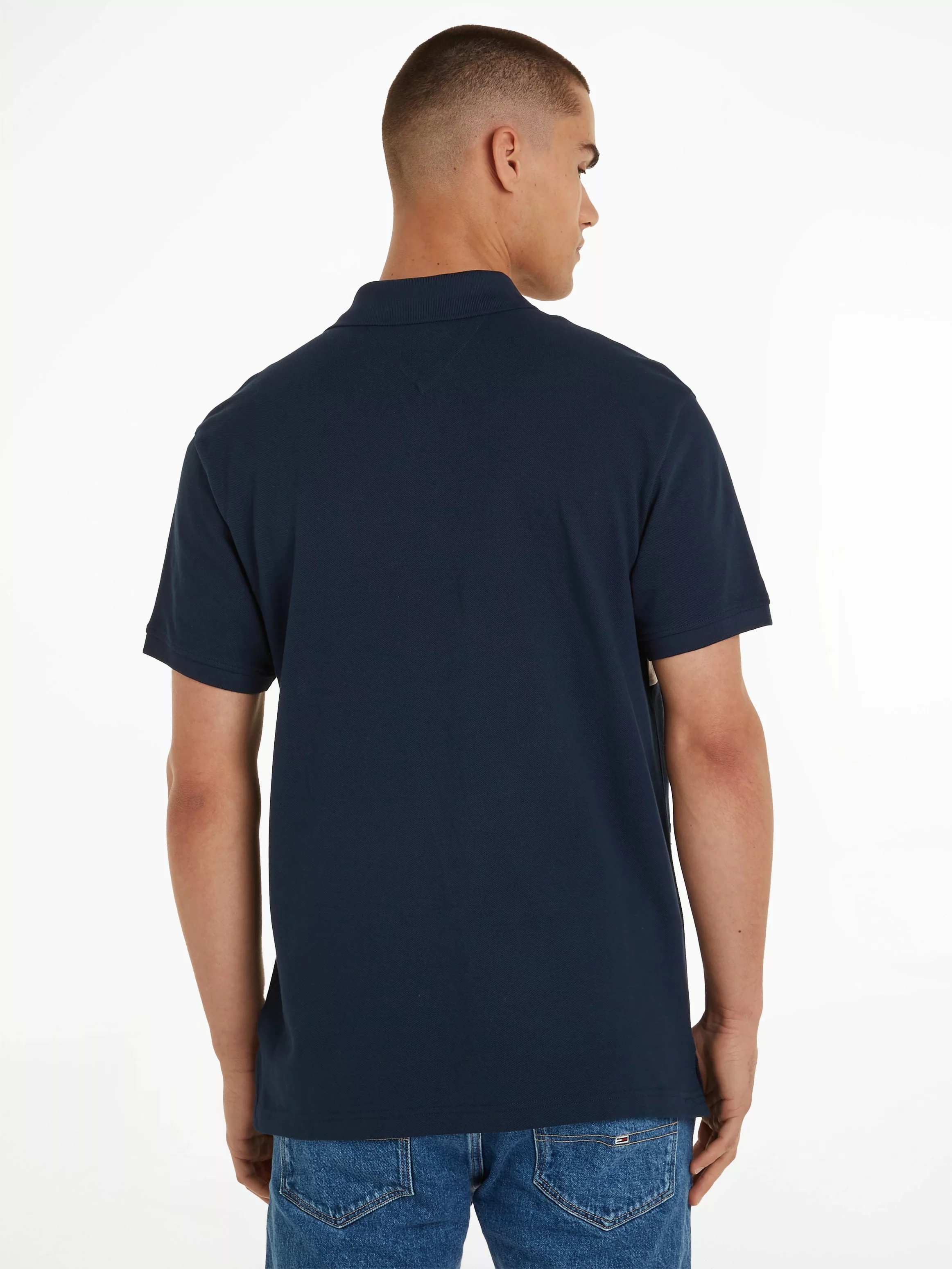 Tommy Jeans Poloshirt TJM REG LINEAR POLO mit großem Tommy Jeans Schriftzug günstig online kaufen