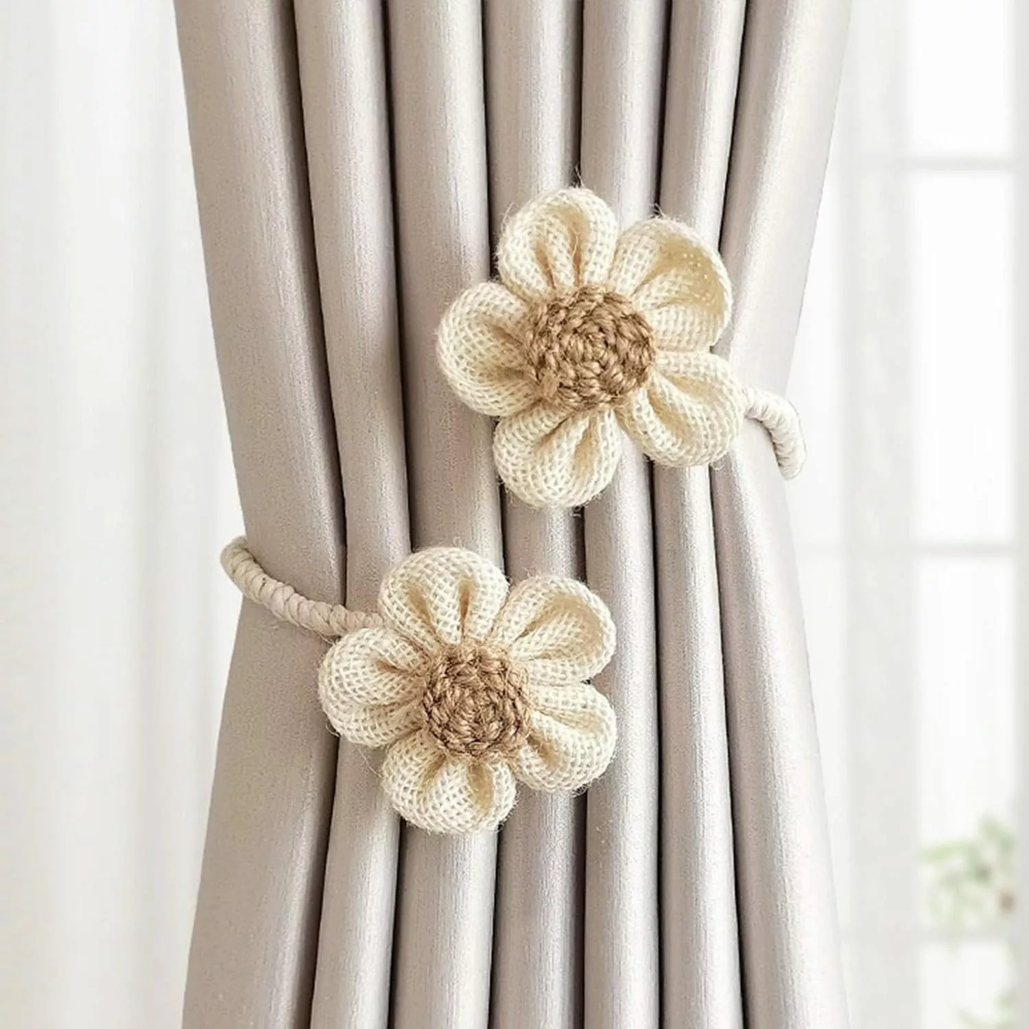 BYSURE Raffhalter, (2-tlg), Niedliche Blumenvorhang-Raffhalter, Boho-Blumen günstig online kaufen