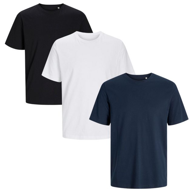 Makenjo T-Shirt 3er Pack Baumwolle Kurzarm Mix Rundhals Premium günstig online kaufen