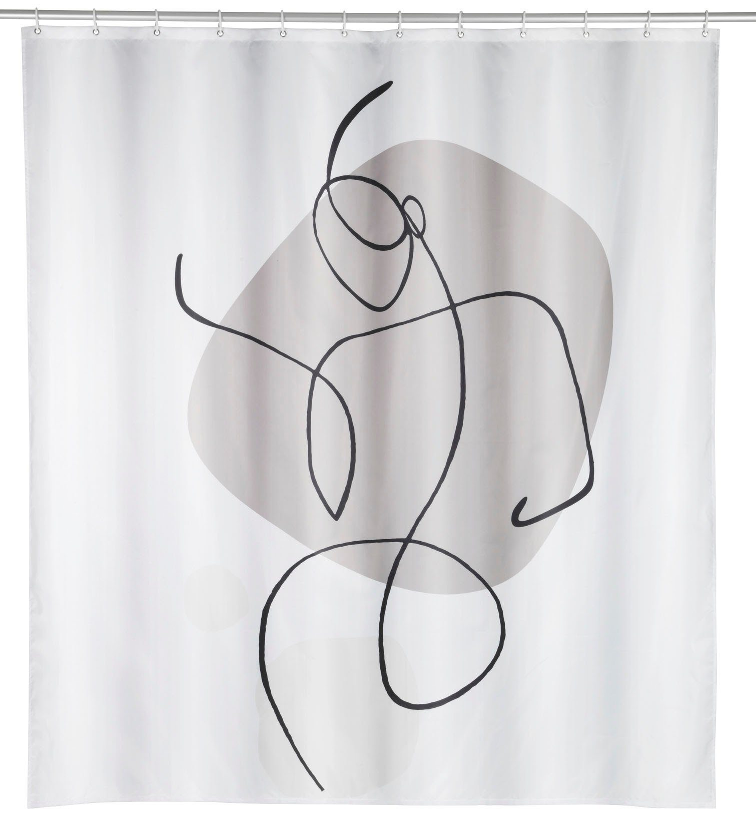 WENKO Duschvorhang "Ladyline", Höhe 200 cm, mit One-Line-Design günstig online kaufen