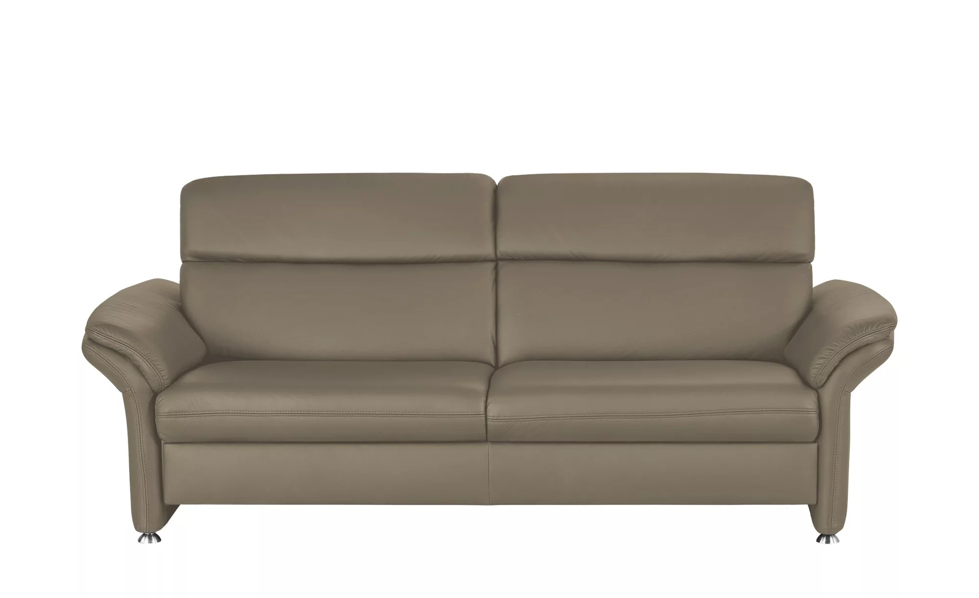 meinSofa Einzelsofa Leder Manon ¦ grau ¦ Maße (cm): B: 228 H: 94 T: 92.0 Po günstig online kaufen