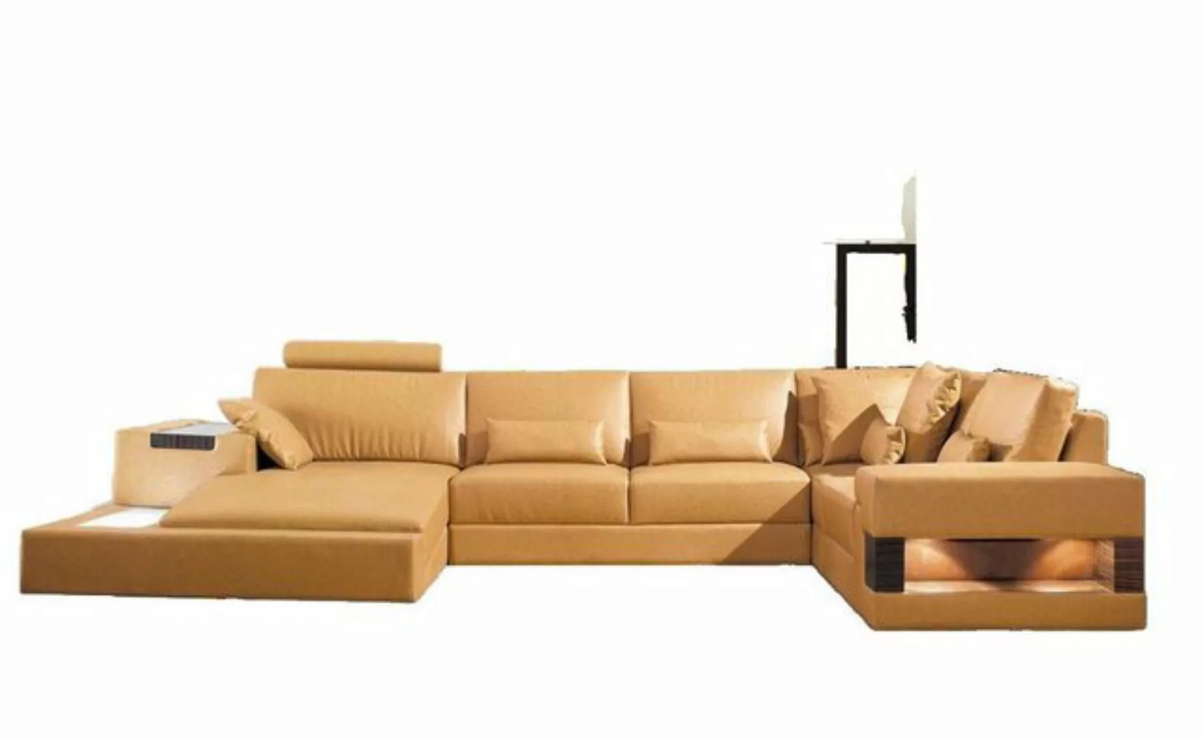 JVmoebel Ecksofa Big xxl ledersofa sofa Couch polster eck lounge form Wohnl günstig online kaufen