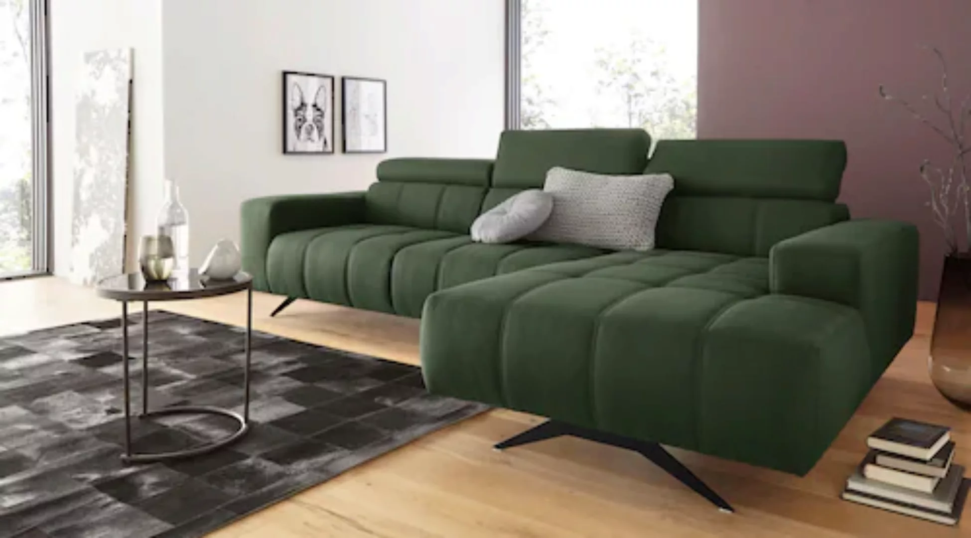 DOMO collection Ecksofa »Trento L-Form«, wahlweise mit Kopfteilverstellung, günstig online kaufen