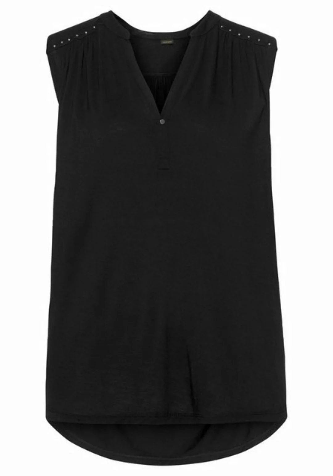 LASCANA Tanktop mit silberfarbenen Nietendetails, lockeres Blusentop günstig online kaufen