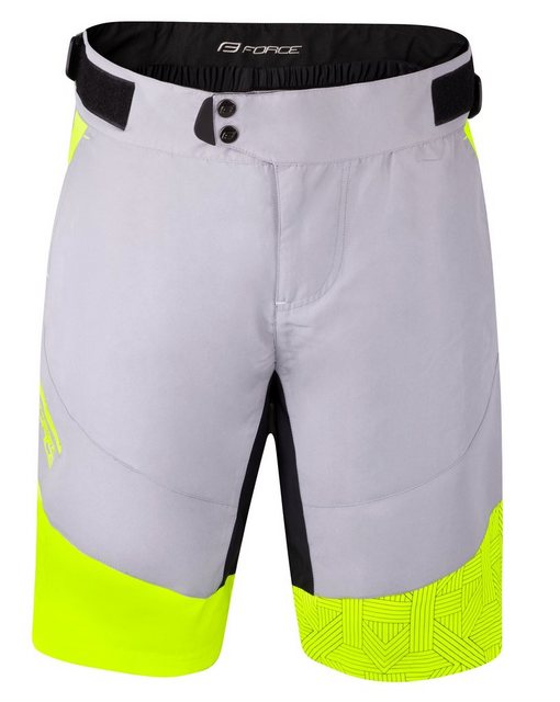 FORCE Fahrradhose FORCE Shorts STORM grau-gelb günstig online kaufen