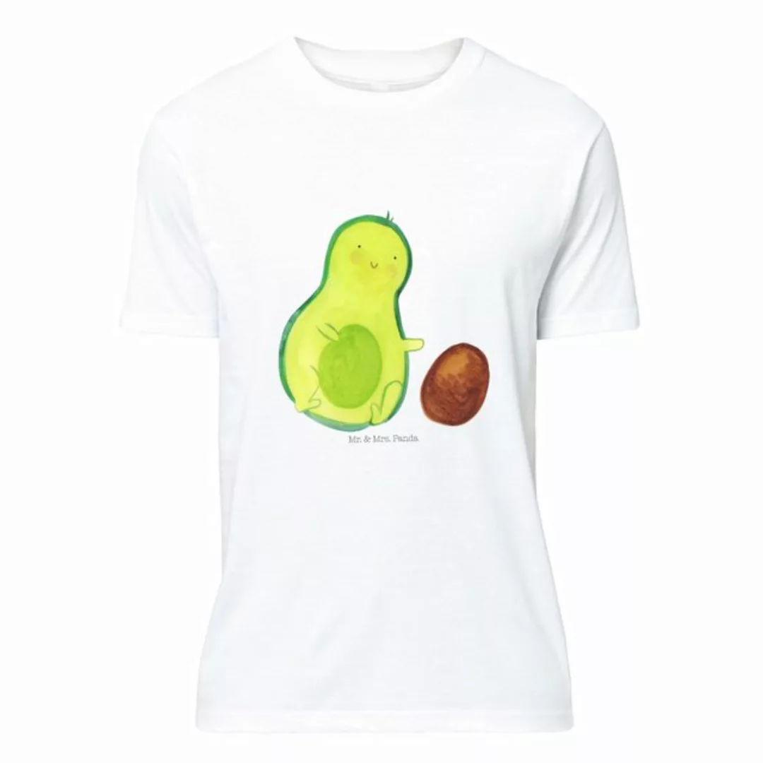 Mr. & Mrs. Panda T-Shirt Avocado rollt Kern - Weiß - Geschenk, T-Shirt, Ges günstig online kaufen