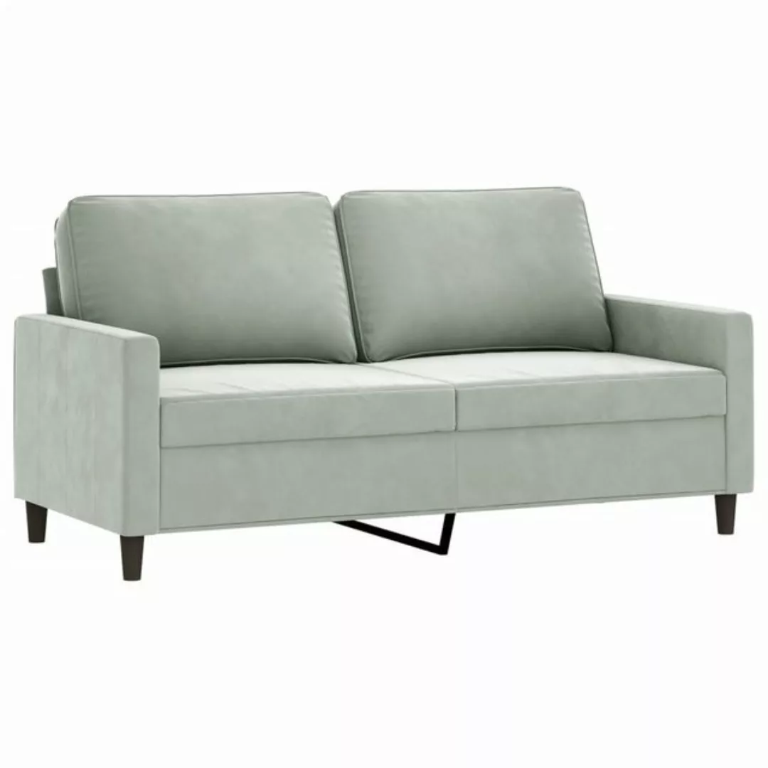 vidaXL Sofa, 2-Sitzer-Sofa Hellgrau 140 cm Samt günstig online kaufen