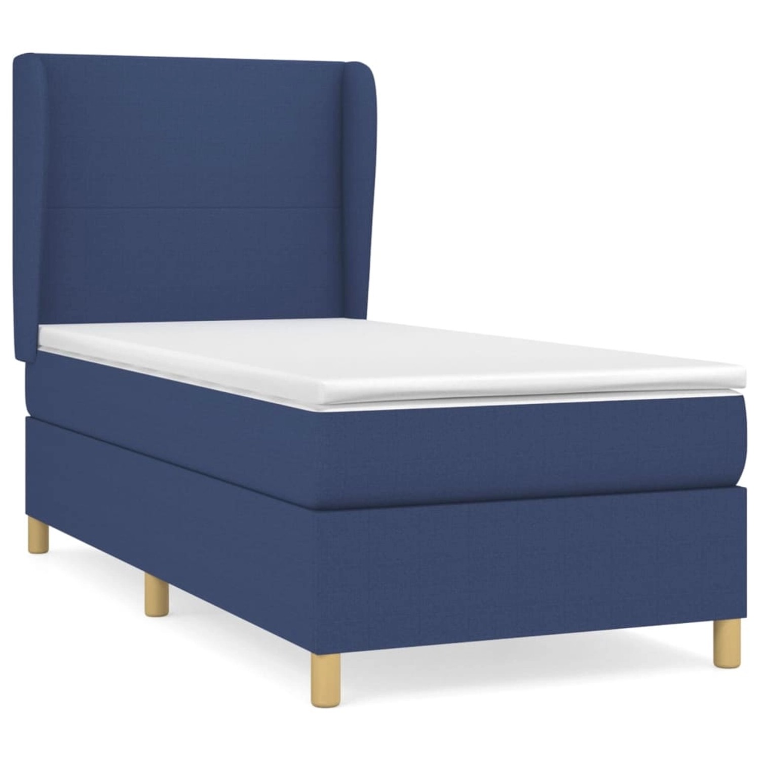 vidaXL Boxspringbett mit Matratze Blau 100x200 cm Stoff1372592 günstig online kaufen