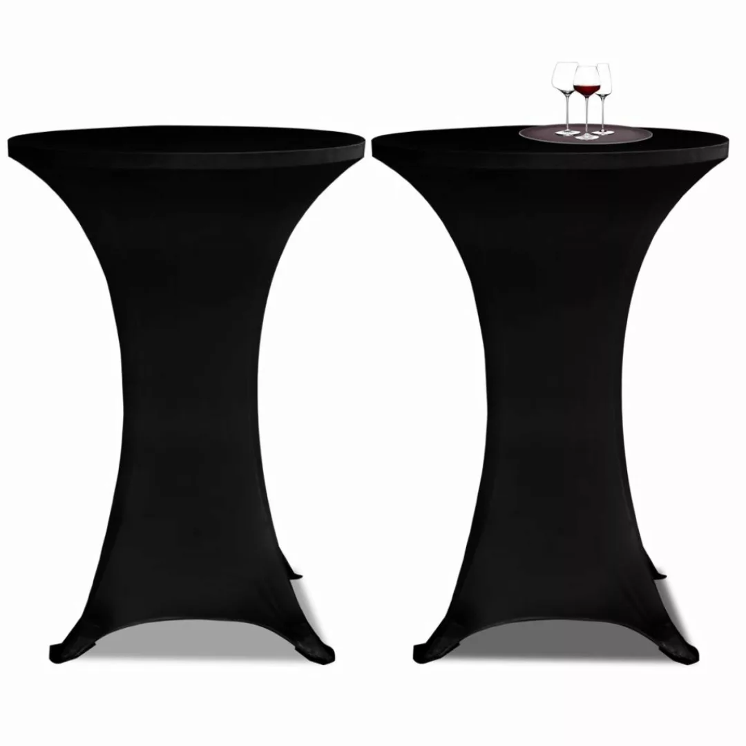 2 X Tischhusse Für Stehtisch Stretchhusse Ã60 Cm Schwarz günstig online kaufen