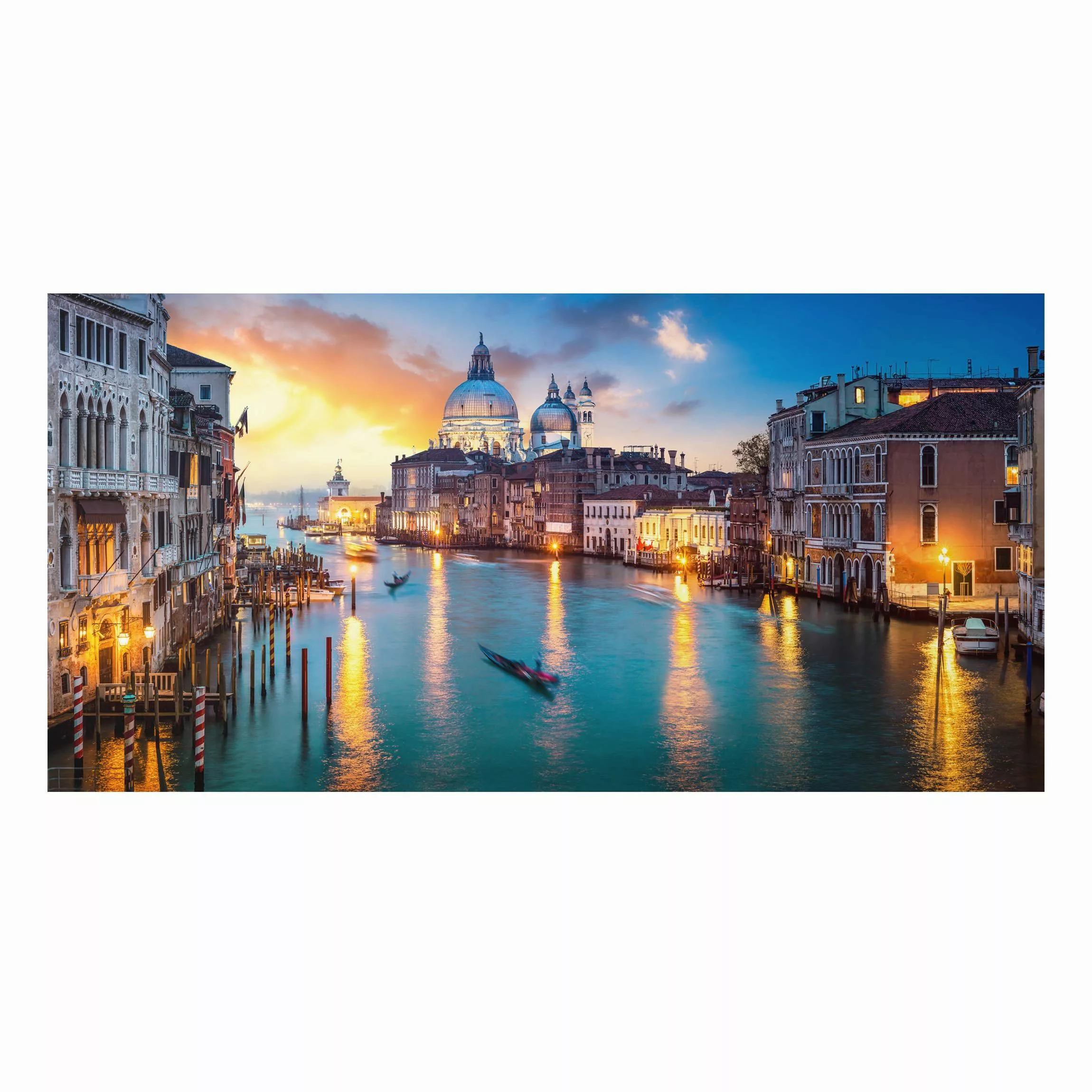 Alu-Dibond Bild Sunset in Venice günstig online kaufen