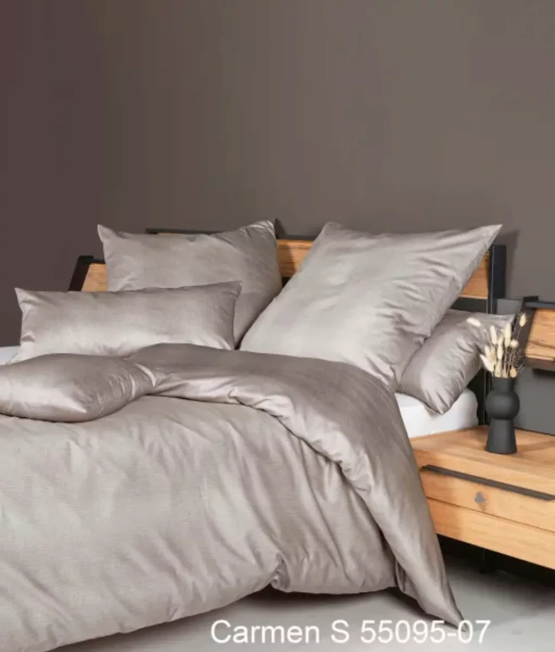 Janine Interlock-Jersey Bettwäsche CARMEN S 55095 taupe Größe:  135x200 cm günstig online kaufen